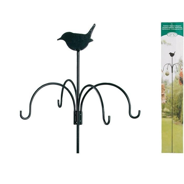 Voedersysteem op Paal 150cm met 4 Haken – Vogelvoederstation | Esschert Design