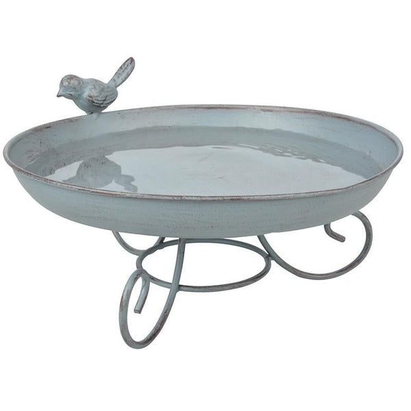 Vogelbad Metaal Grijs – Staand Vogelbadje | Esschert Design