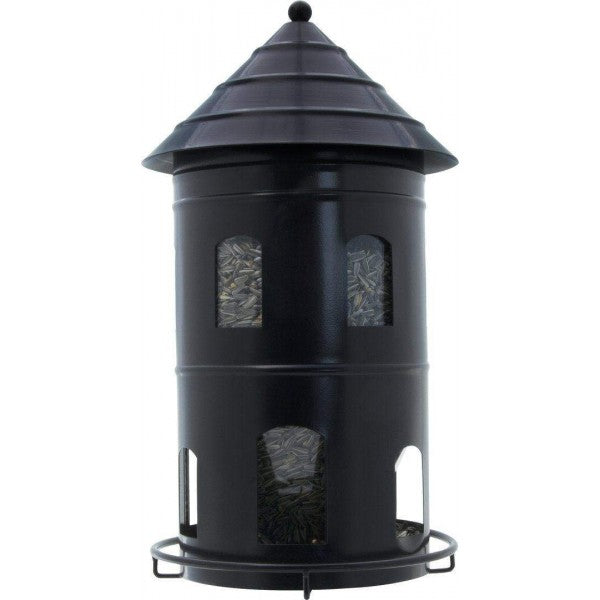 Grote Vogelvoedersilo XL Zwart - 6 Liter Voercontainer | Wildlife Garden