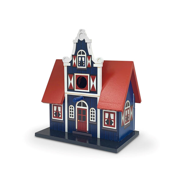 Façade transversale bleu nichoir