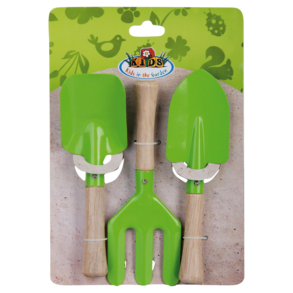 Ensemble d'outils pour enfants 3 pièces vert