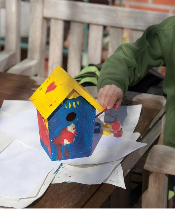 Vogelhuisje om Zelf te Beschilderen – Knutselset Vurenhout | Esschert Design