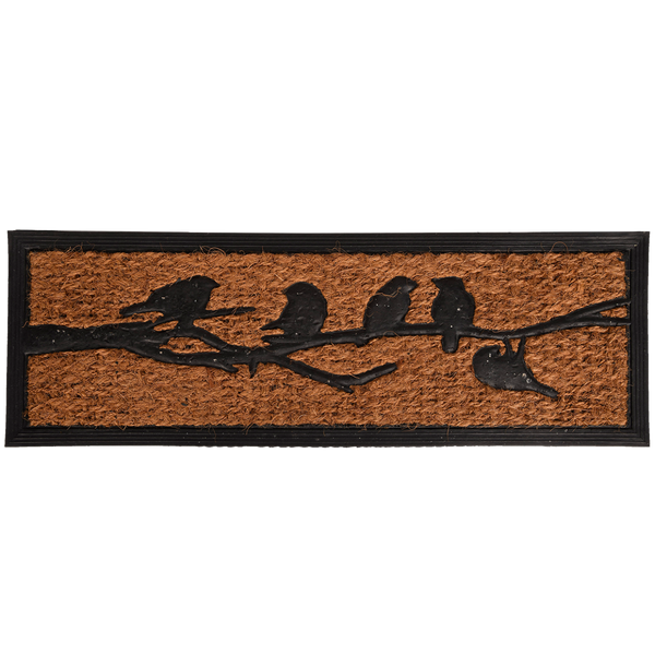 Paillasson caoutchouc/noix de coco oiseaux sur branche