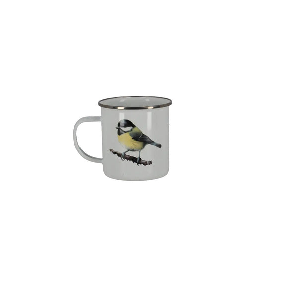 Emaille mok aquarel vogel – design 2, aanzicht 6