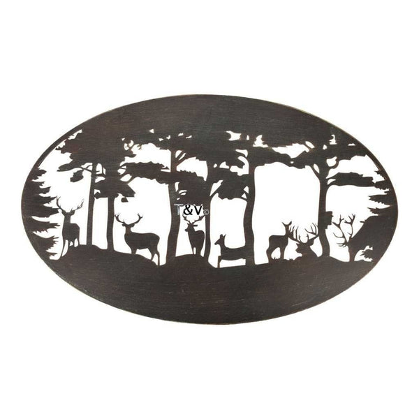 Décoration murale cerf ovale