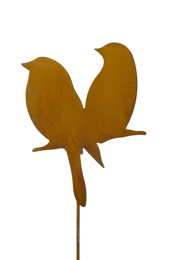 Acier corten - paire d'oiseaux petit