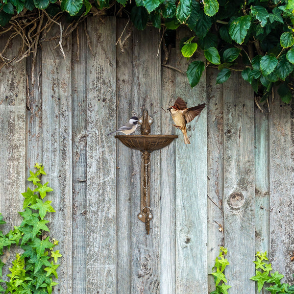 Bain d'oiseaux en fonte BIENVENUE