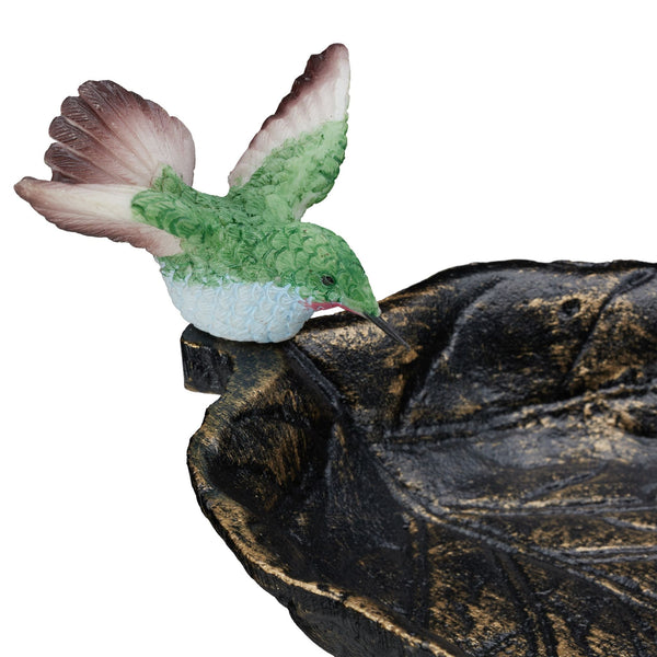 Bain d'oiseaux en fonte sur poteau