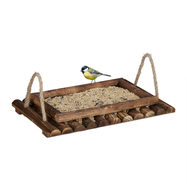 Table d'alimentation en bois pour oiseaux de jardin