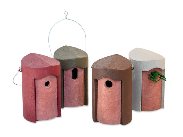 Mezenkast 1B wit van houtbeton – nestkast voor koolmees en pimpelmees – Schwegler