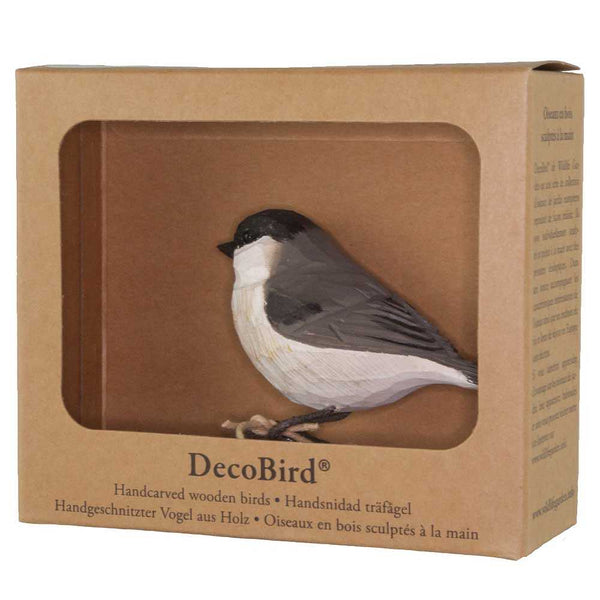 Houten Vogelbeeldje Glanskop - Handgesneden Decoratief Tuinvogeltje | DecoBird