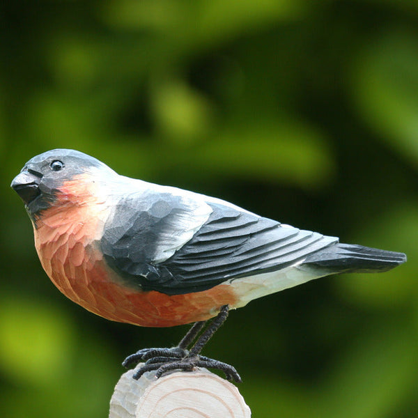 Vogelbeeldje Goudvink – Handgesneden Houten Decoratievogel | DecoBird Wildlife Garden – foto 2