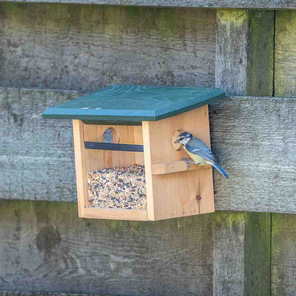 Wandvoederhuis Tilburg – Compact vogelvoederhuis voor kleine tuinvogels
