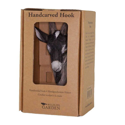 Kledinghaak Geit – Decoratieve Houten Wandhaak | Wildlife Garden