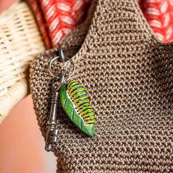 Porte-clés chenille