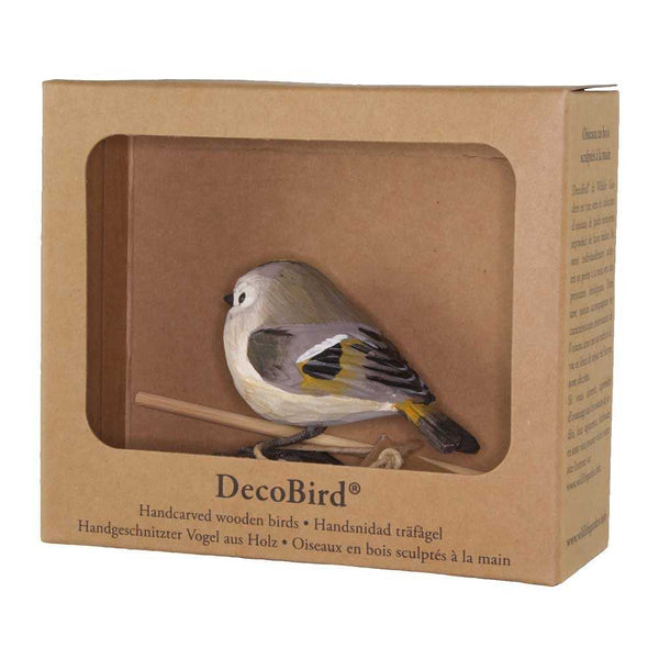 Houtgesneden Vogelbeeld Goudhaantje – DecoBird | Wildlife Garden – foto 4