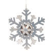 Porte boule de graisse flocon de neige argent