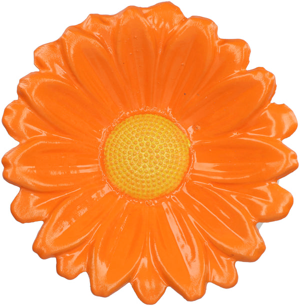 Vogelvoederschaal Gerbera op tuinsteker – oranje, 72 cm