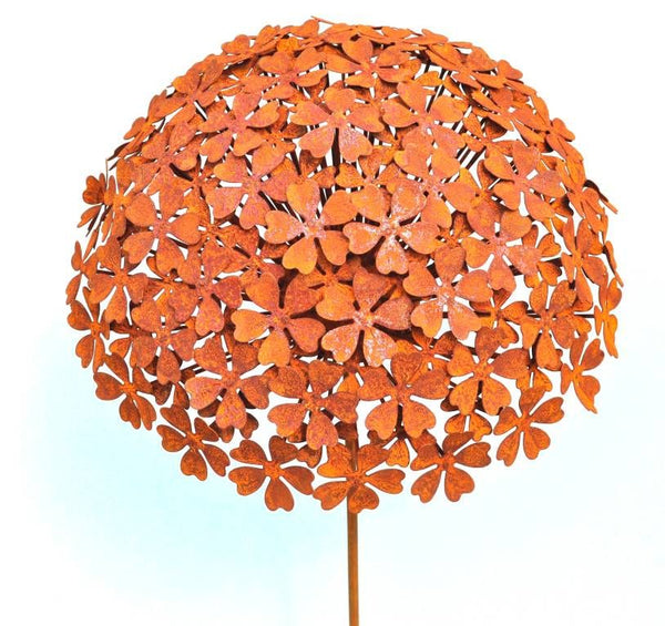 ROUILLE - Hortensia en acier Corten petit