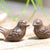 2 oiseaux "Amitié" rouille