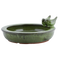 Keramiek vogelbad rond