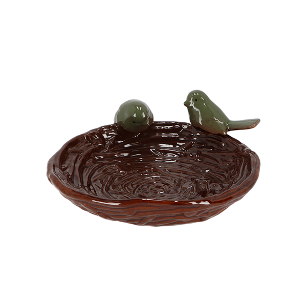 Nid en céramique Birdbath