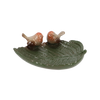Oiseaux en céramique Birdbath sur feuille