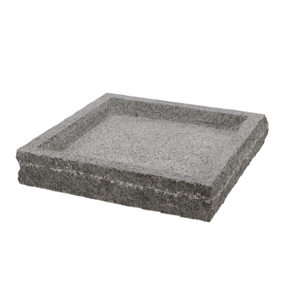 Bain d'oiseaux carré en granit