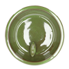 Bain d'oiseaux en céramique sur pied vert S