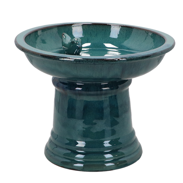 Bain d'oiseaux en céramique sur pied essence S