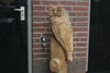 Chouette sculpture bois sur tronc
