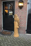Chouette sculpture bois sur tronc