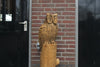Chouette sculpture bois sur tronc