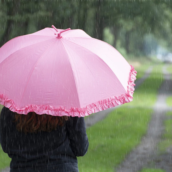 Parapluie flamant rose à volants