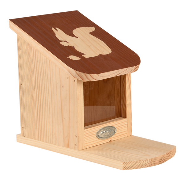 Diapositief eekhoorn voederhuis