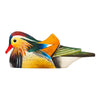 DecoBird Mandarijneend – handgesneden houten vogel 22,5 cm