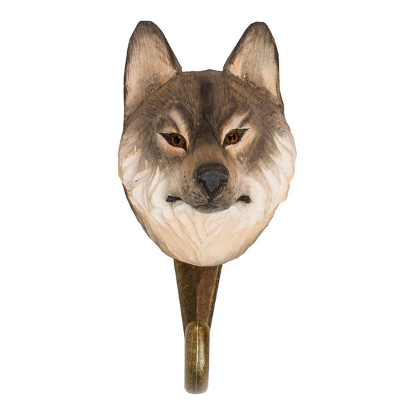 Kledinghaak Wolf – Decoratieve Houten Wandhaak | Wildlife Garden – foto 4