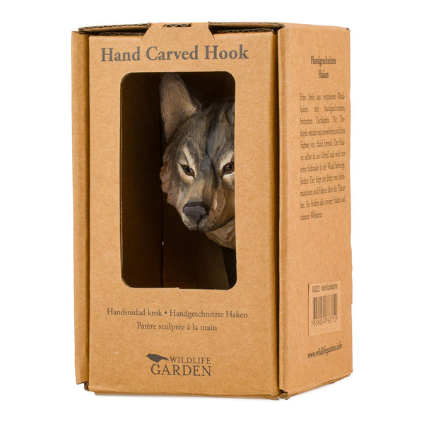 Kledinghaak Wolf – Decoratieve Houten Wandhaak | Wildlife Garden – foto 5