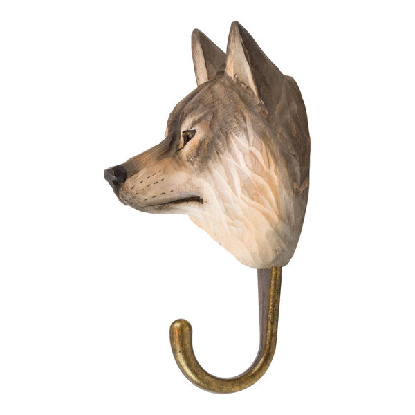 Kledinghaak Wolf – Decoratieve Houten Wandhaak | Wildlife Garden – foto 3