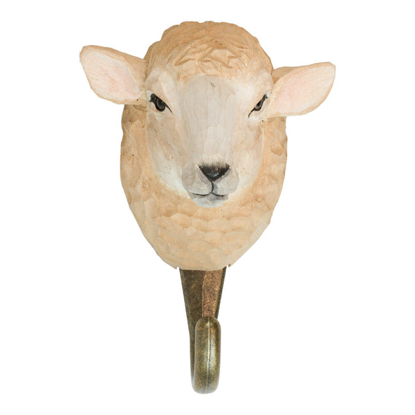 Kledinghaak Schaap – Decoratieve Houten Wandhaak voor de Kinderkamer | Wildlife Garden