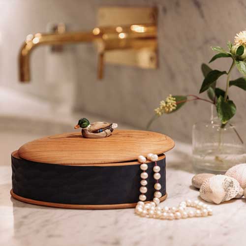 Coffret en bois canard sauvage 