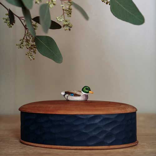 Coffret en bois canard sauvage 