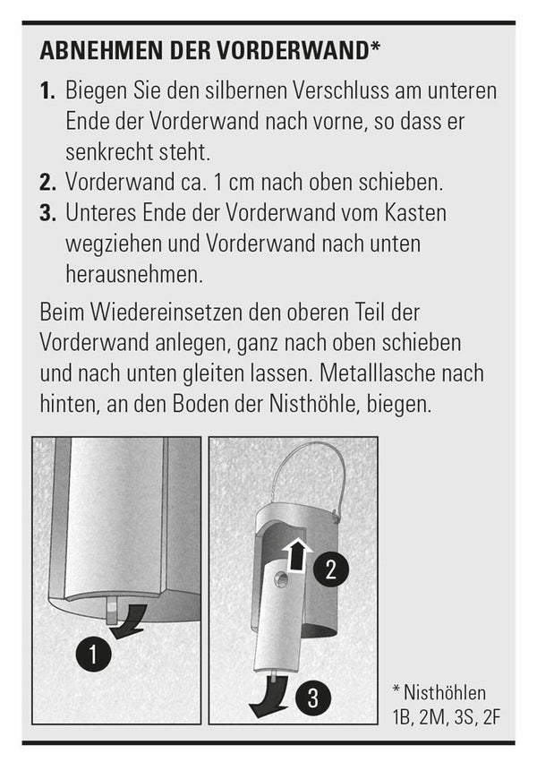 Vrijhangende mezenkast 2M van houtbeton – kat- en marterbestendig – foto 8
