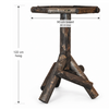 Grote houten vogelvoedertafel 122 cm – Rustiek donker hout