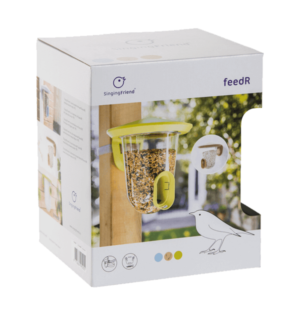Vogelvoedersilo FeedR Transparant Bruin | SingingFriend