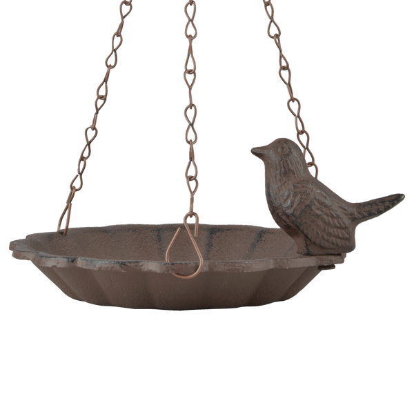 Esschert Design - Bain d'oiseau suspendu avec 1 oiseau