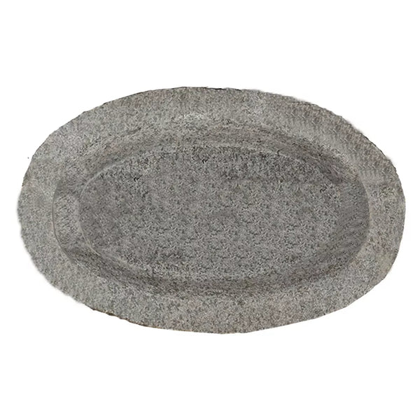 Bain d'oiseaux ovale en granit