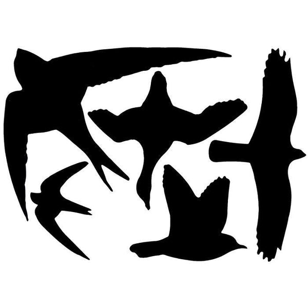 Esschert Design - Autocollants oiseaux noir 5 pièces