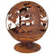 Esschert design - Vuurbal laser cut roest