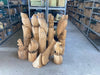 Sculpture bois chouette sur une pile de livres 120cm